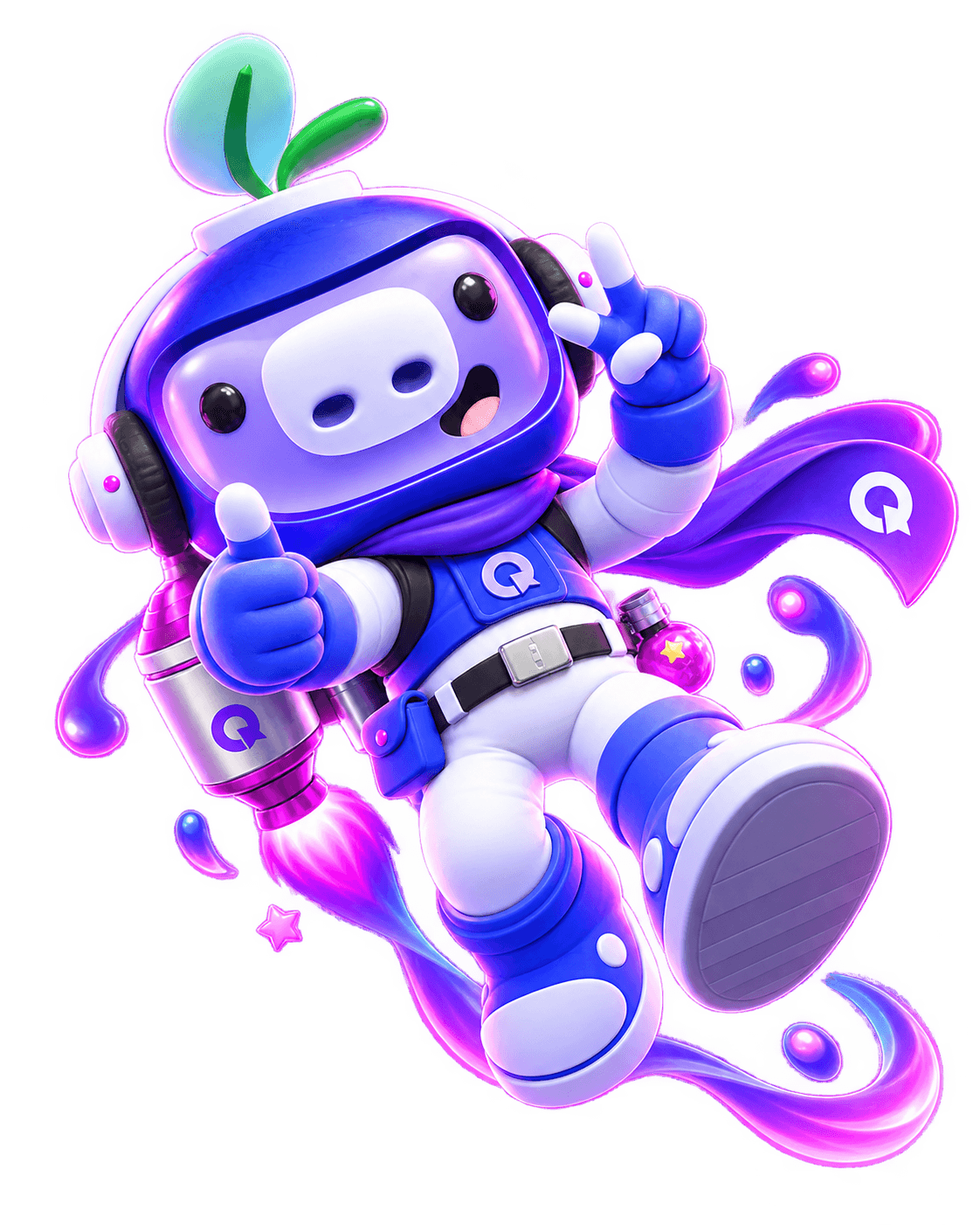 QuickBoost mascot inspecting a checklist